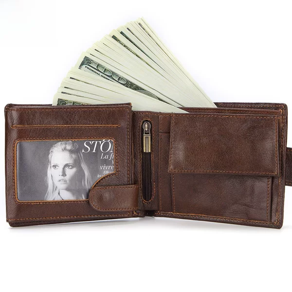Cross-border New Men's Wallet Leather Wallet Short Top-layer Cowhide Clutch Horizontal Coin Purse