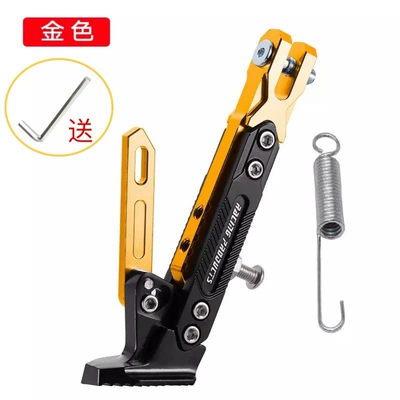 Foot Support Tripod, Motorcycle pedals - adjustable-side-brace-gold