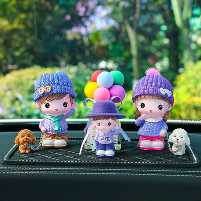 Car Decorations, Car ornaments - scarf-couple-lele-color-balloon-big-diamond-pad