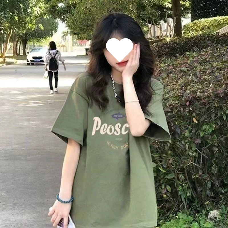[Горячая распродажа в магазине] Женская футболка с короткими рукавами, новинка лета 2025, свободный студенческий стильный нишевый милый стиль