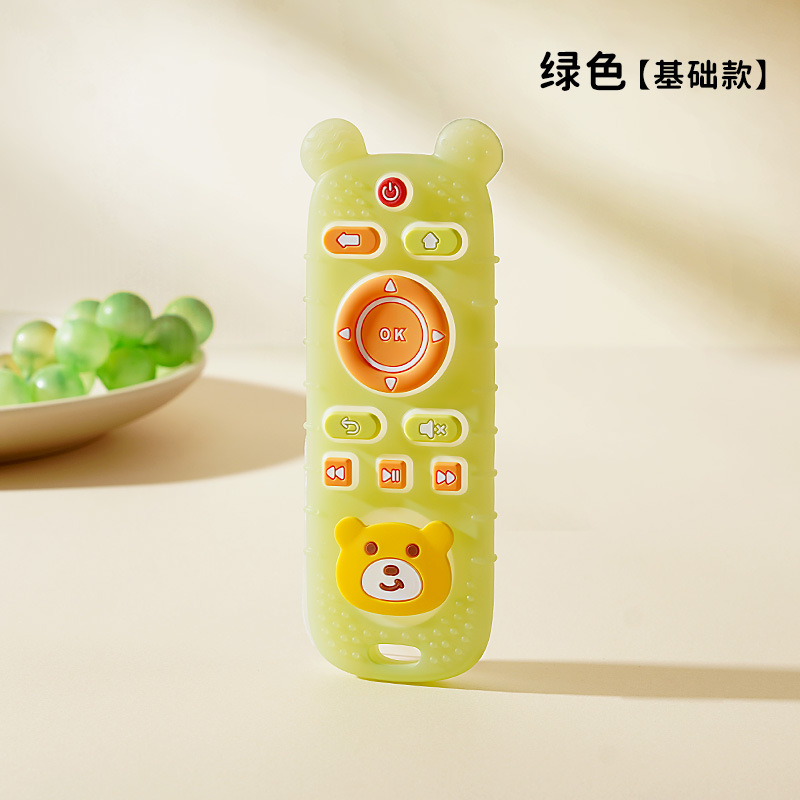 Control remoto goma de dientes para bebés palito de dientes para el apetito pequeño mes de edad goma de mordida 4 meses de silicona para bebés puede roer juguetes