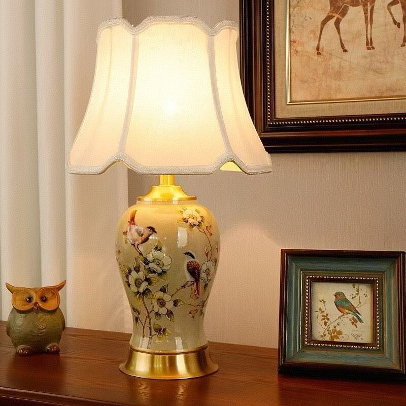 Factory Direct Sales Ceramic Table Lamp for Bedroom, Living Room, Study, Bedside, High-End Table Lamp, European and American Style Export Table Lamp Factory Direct Sales Ceramic Table Lamp for Bedroom, Living Room, Study, Bedside, High-End Table Lamp, European and American Style Export Table Lamp