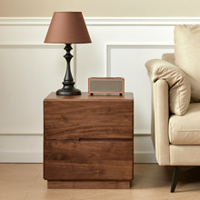 北美黑胡桃木暗格床头柜樱桃木床头柜储物柜白橡木私密物品储藏柜