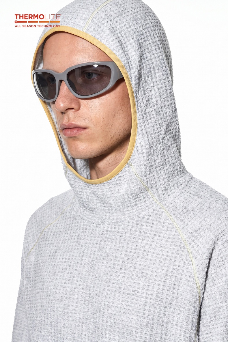 Inflation Khaki 180g Color-Block Hoodie