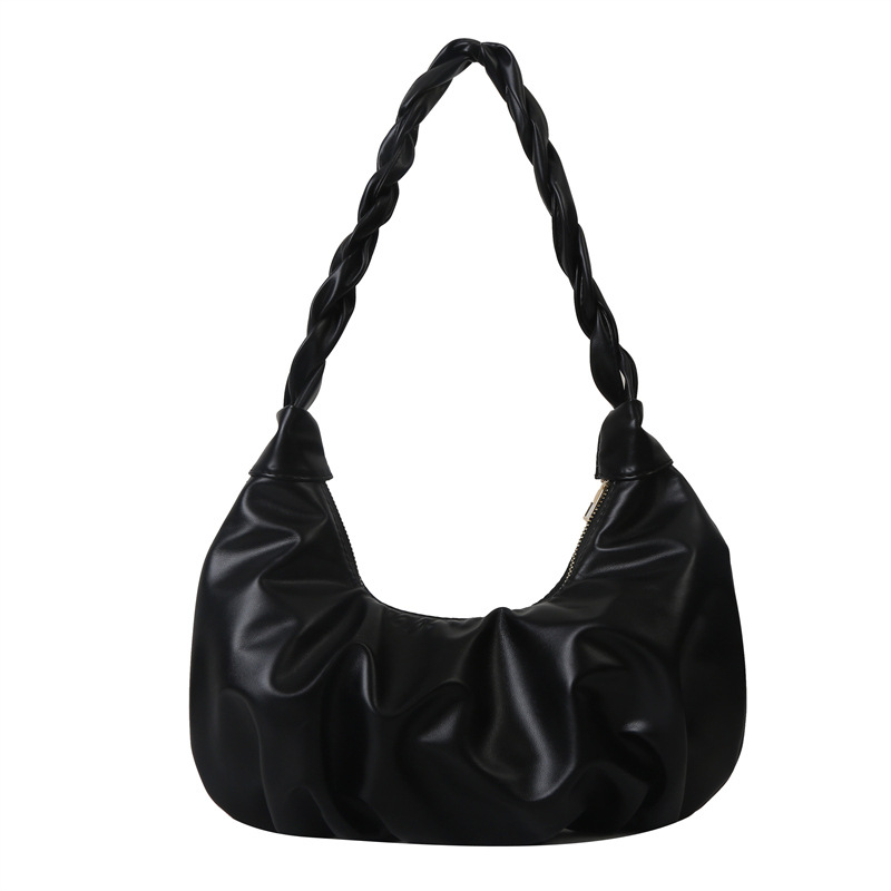 Cloud pleated single shoulder underarm bag with texture for women's 2024 new trendy internet celebrity handbag_senzul.com