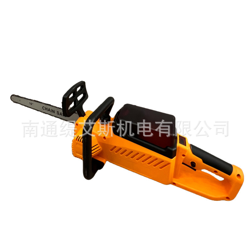 Transfronterizo 16 pulgadas sin escobillas de alta velocidad litio motosierra eléctrica una mano sierra doméstica pequeña sierra de madera corte ramas de árboles