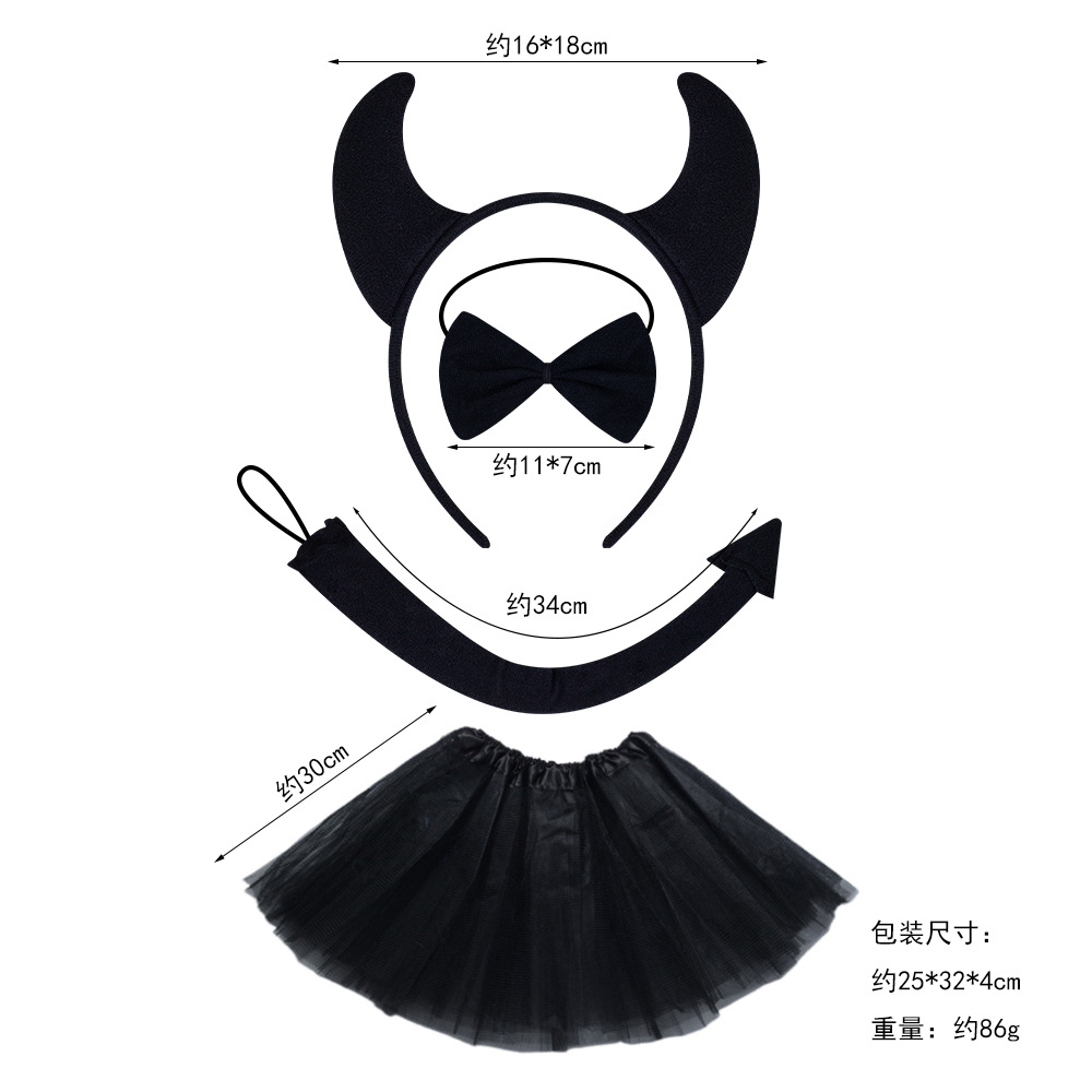 Juego de tres piezas de cuernos de diablo para Halloween, diadema con cuernos pequeños rojos, decoración para festivales de fantasmas, carnaval y disfraces