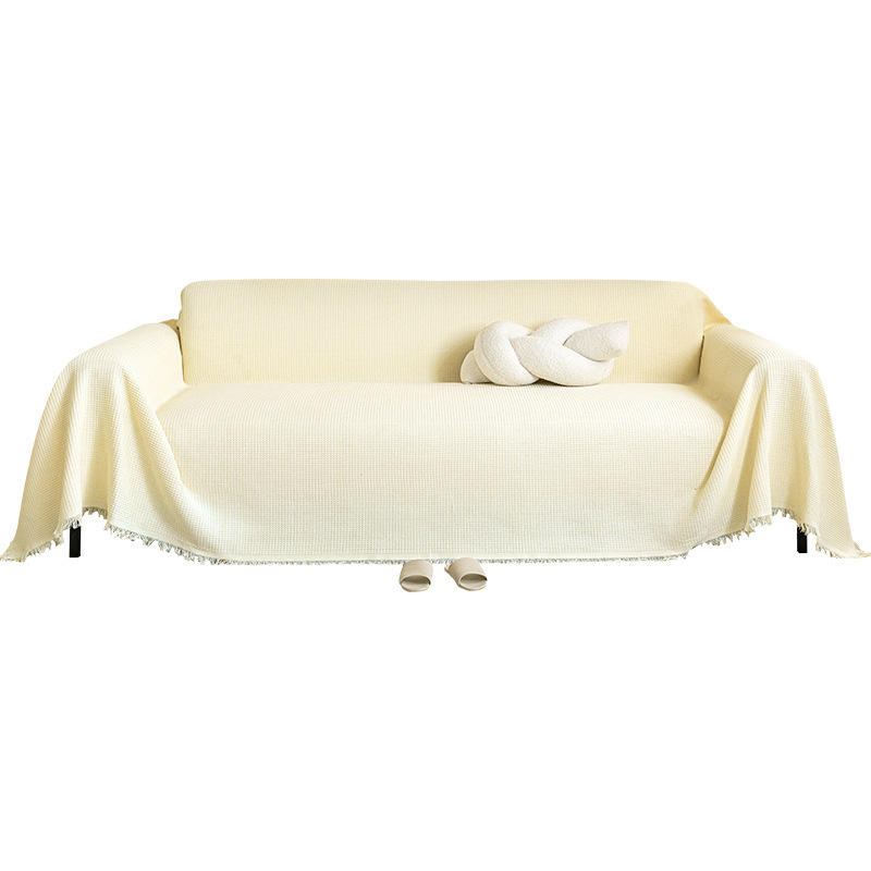 Sofa Cover Full Wrap Cloth Ins Cream Style Cotton Yarn Camping Blanket Sofa Cushion All-Season Universal Full Wrap High-End Feel