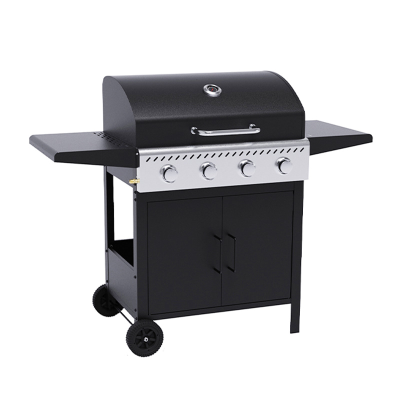 Cuatro extremos de gabinete transfronterizo horno de gas sin humo al aire libre horno de gas de acero inoxidable parrilla de gas americana