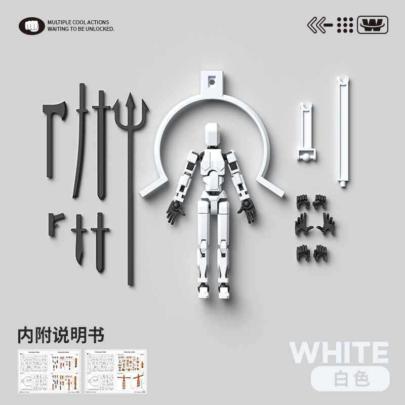 Muñecas móviles multiarticuladas impresión 3D dummy Lucky 13 13 atracción magnética robot rabanos juguetes para niños