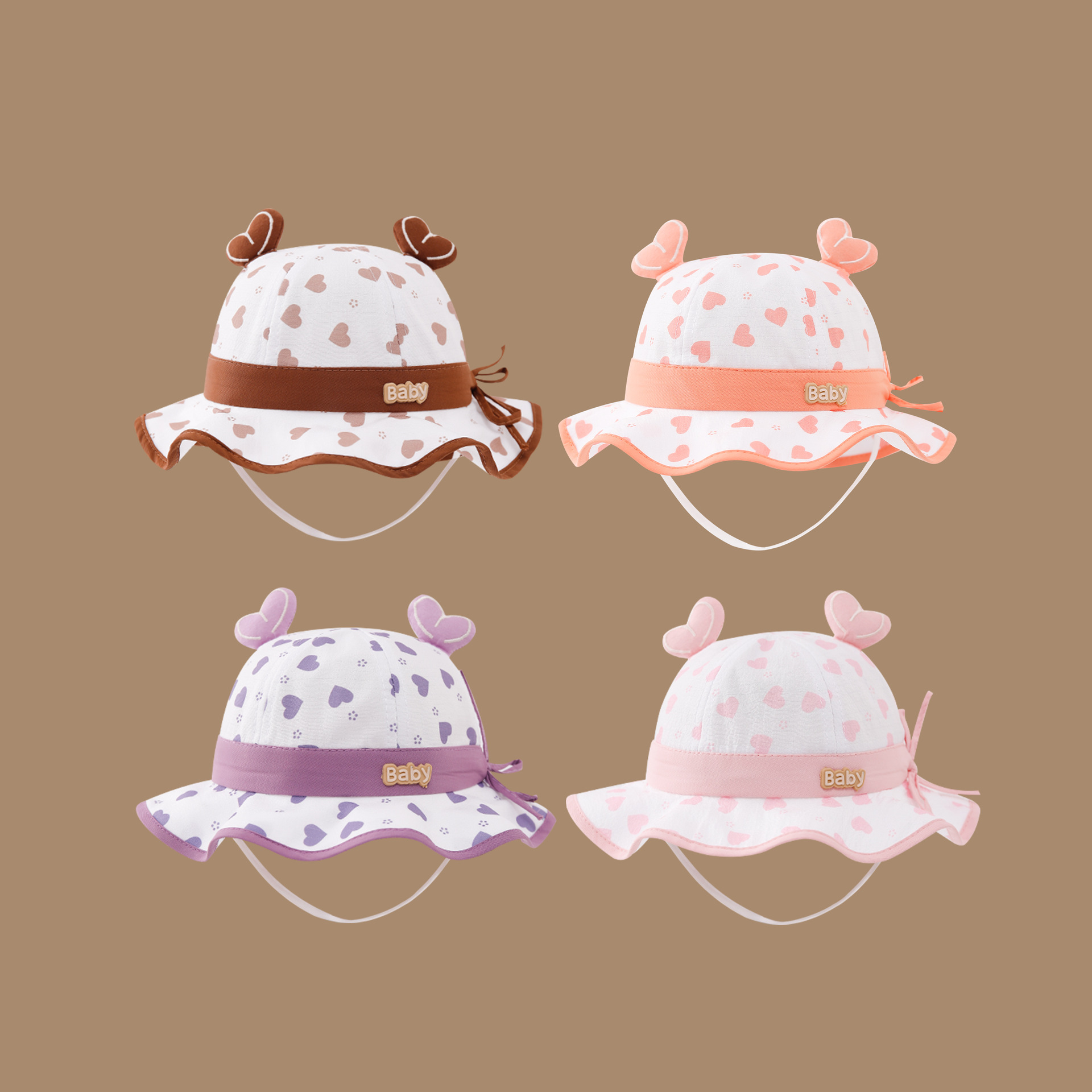 Sombreros para bebés primavera y otoño nuevo bebé mujer arco sombrero pescador princesa coreana ajustable sombrero de neumáticos retro