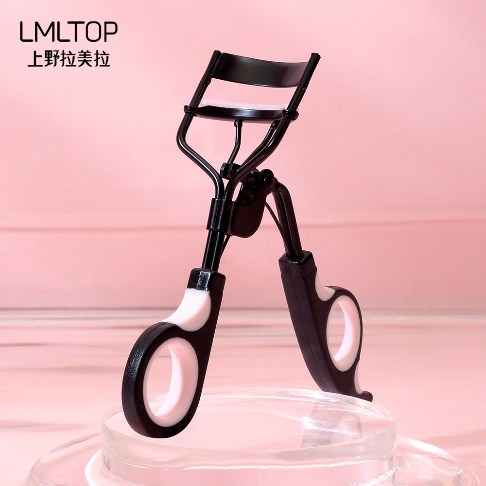 Rímel rizado 3D de acero inoxidable lamela rímel rímel manual de silicona gran angular con tira de goma A0383