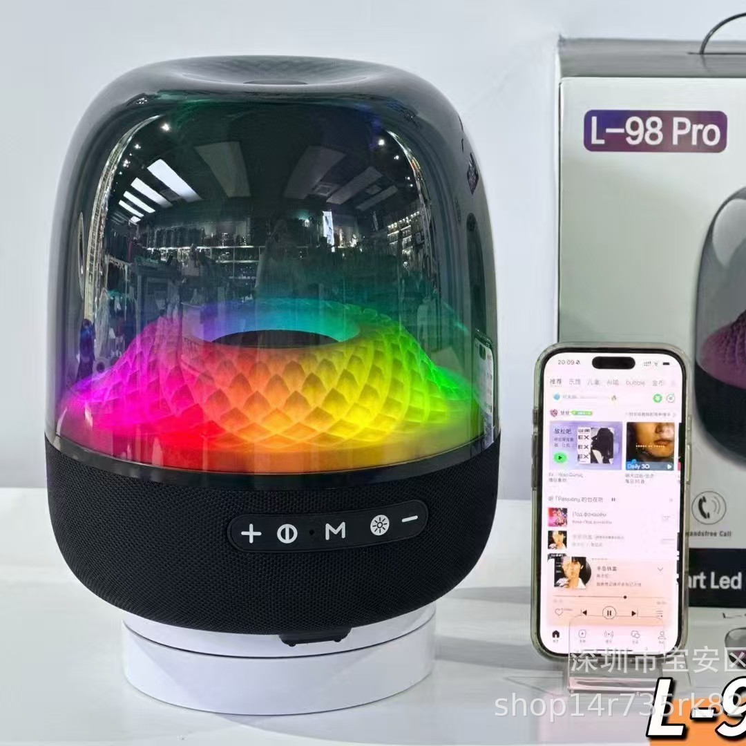 Huaqiangbei Harman Bluetooth Speaker Glass Fifth Generation Super Subwoofer Desktop Tweeter Computer Audio L98Pro