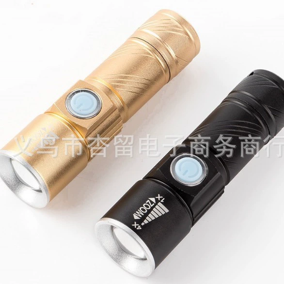 USB перезаряжаемый телескопический фонарик, светодиодный сильный свет, мини-велосипедная фара, производитель оборудования для ночной езды, оптовая продажа, трансграничная модель