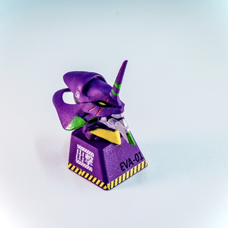 Neon Genesis Evangelion Keycap Eva Electroplated Color Mechanical Keycap Unit 1 Unit 0 Unit 2 Keycap