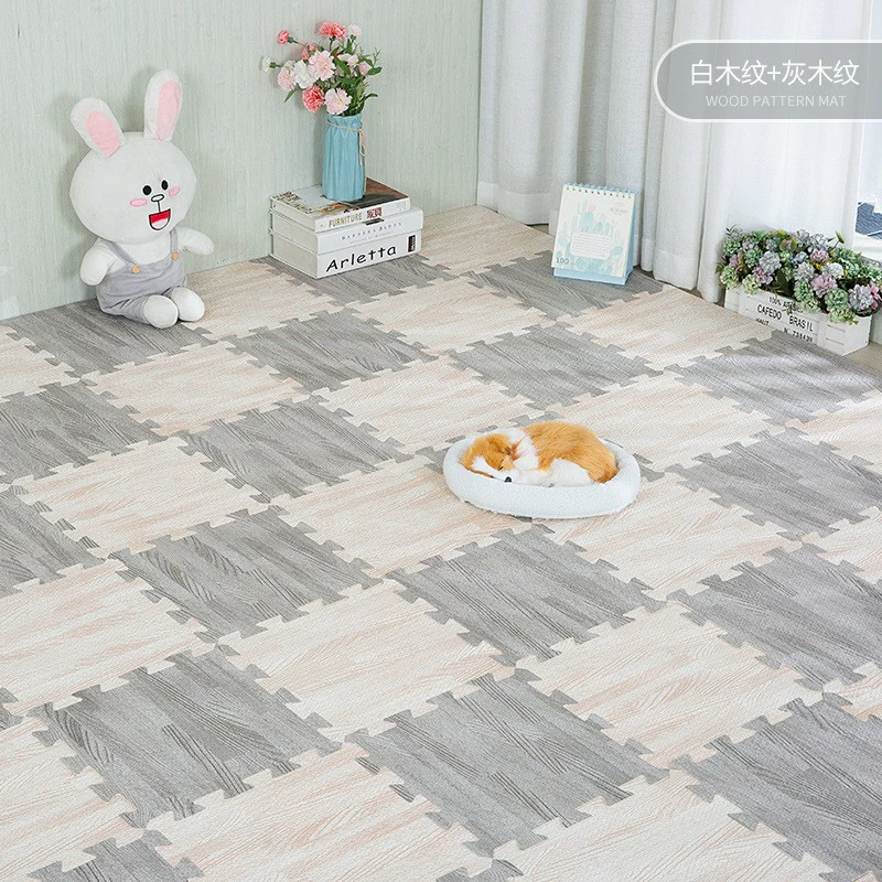 Детский foam-плакат пол, пазлы-деревянная плитка, 60×60 см, толщина 10/12 мм, защитa от падения