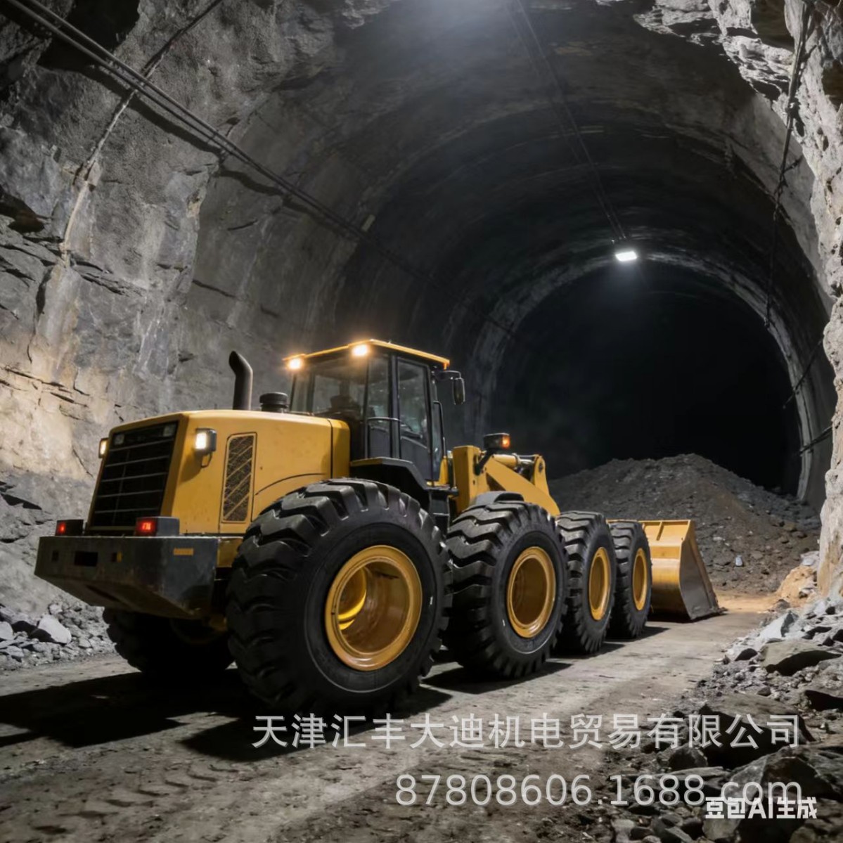 DADI优质50装载机铲车轮胎23.5-25实心轮胎加厚矿山型充气轮胎