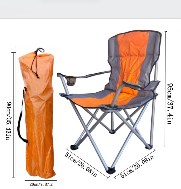 Silla de 22 tubos pesada silla plegable silla de playa al aire libre silla portátil acampada silla de respaldo de ocio buena taza plegable