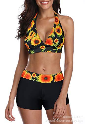 Set de Bikini Deportivo con Tirantes Set de 2 Piezas de Nylon Push-Up con Almohadilla sin Aros para Natación image 10