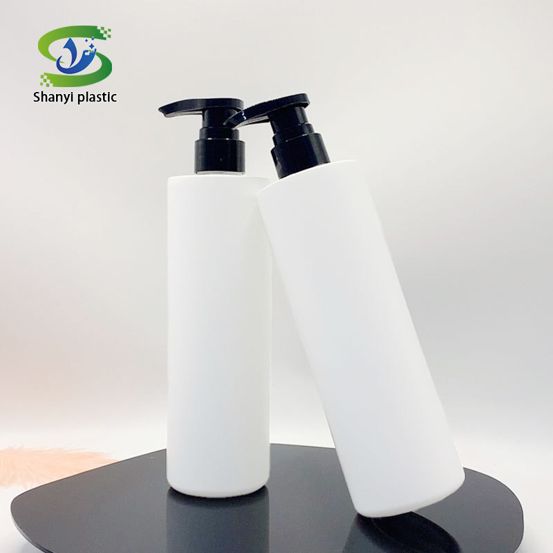 圆柱500ml洗发水瓶子沐浴露空瓶 pet塑料按压瓶平肩洗护分装瓶包