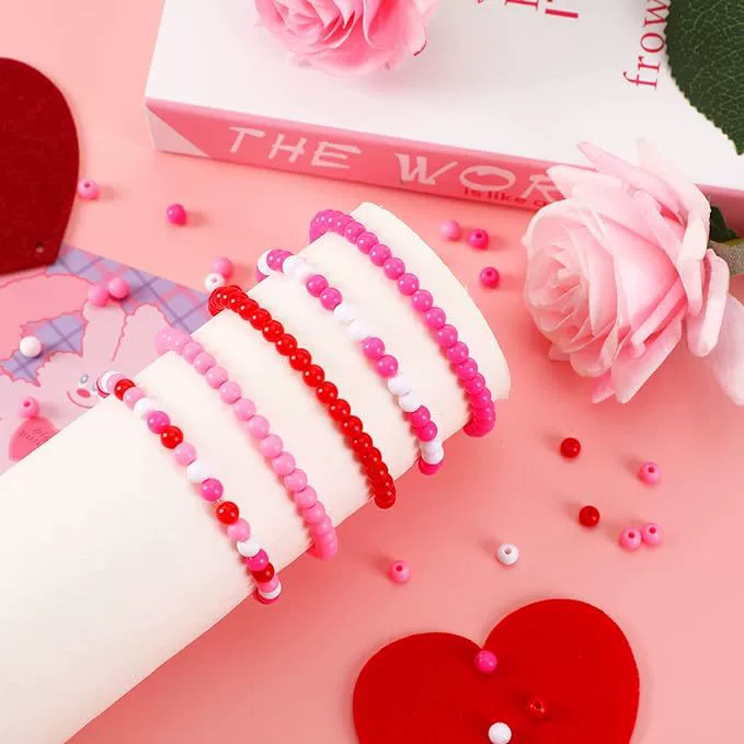 6mm День Святого Валентина смешанный цвет DIY бисер родительский набор аксессуаров для детей