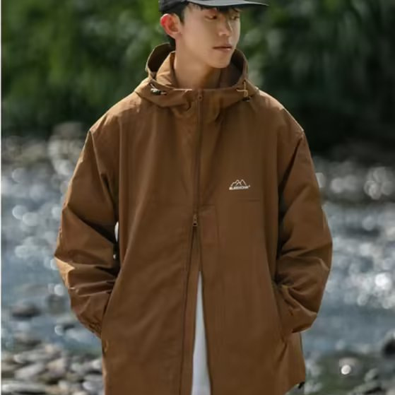 Rush Clothes Couple's Rush Clothes Hooded Jacket Jacket Skills High Street Women's Windproof Waterproof Loose Mountaineering Suit for Men