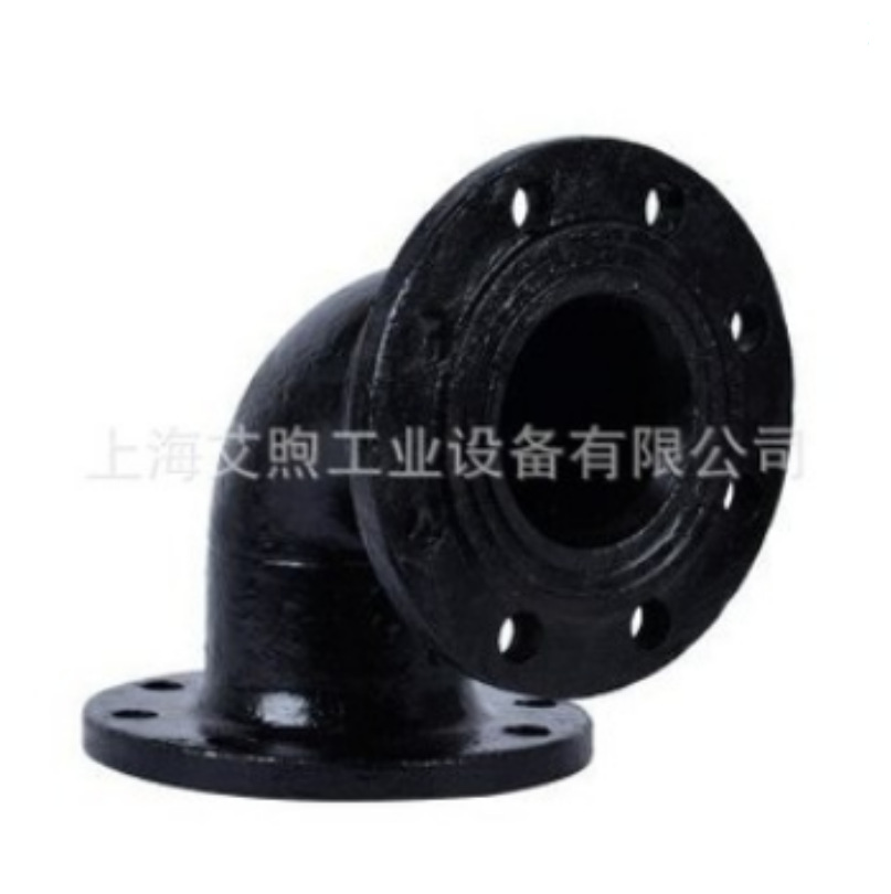 球墨铸铁90度双盘弯头 球墨给水90°双盘弯头  球墨铸铁双盘弯头