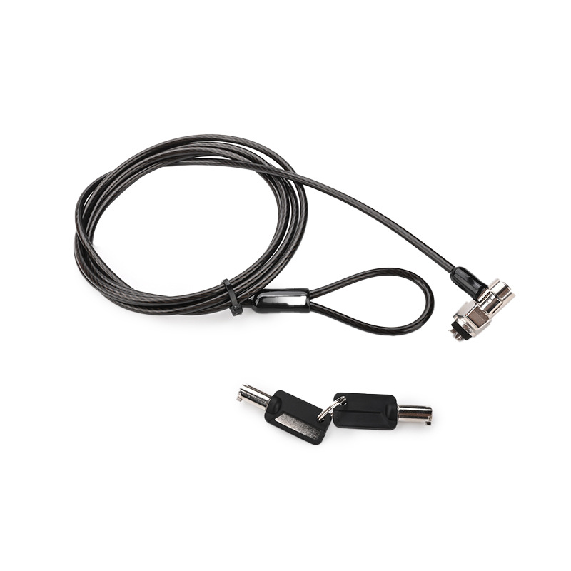 Guofeng General Notebook Cable de alambre Cerradura antirrobo de aleación de zinc Cerradura de computadora con llave Equipo digital Cerradura de computadora de metal