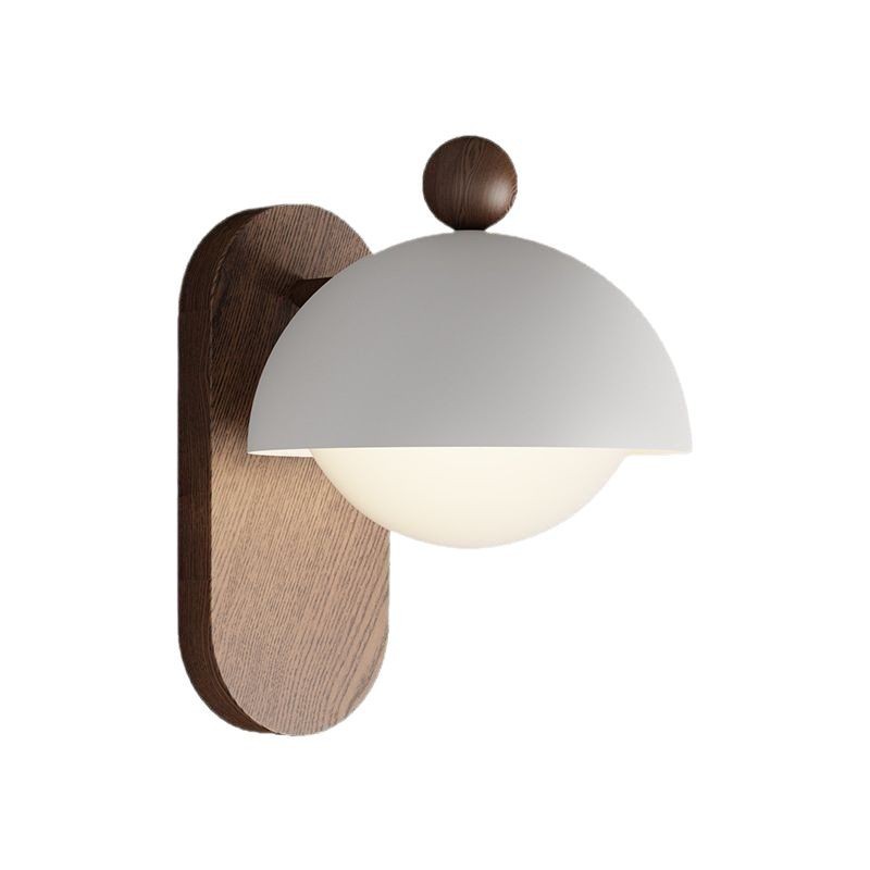 Lámpara de pared de estilo antiguo, lámpara de cabecera de dormitorio, color de nogal retro, wabi-viento silencioso, lámpara de decoración de pared de fondo de sala de estar, lámpara de pared