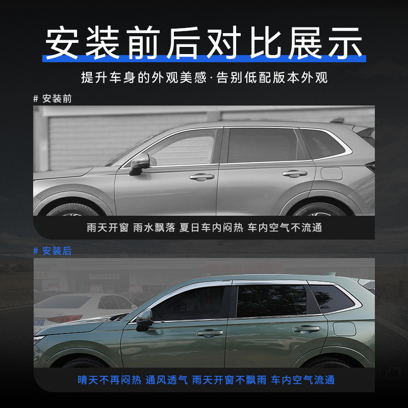 El TXR es adecuado para protectores de lluvia para Honda CRV Haoying, protectores de lluvia modificados para ventanas de automóviles, protectores contra la lluvia, accesorios de decoración para automóviles.