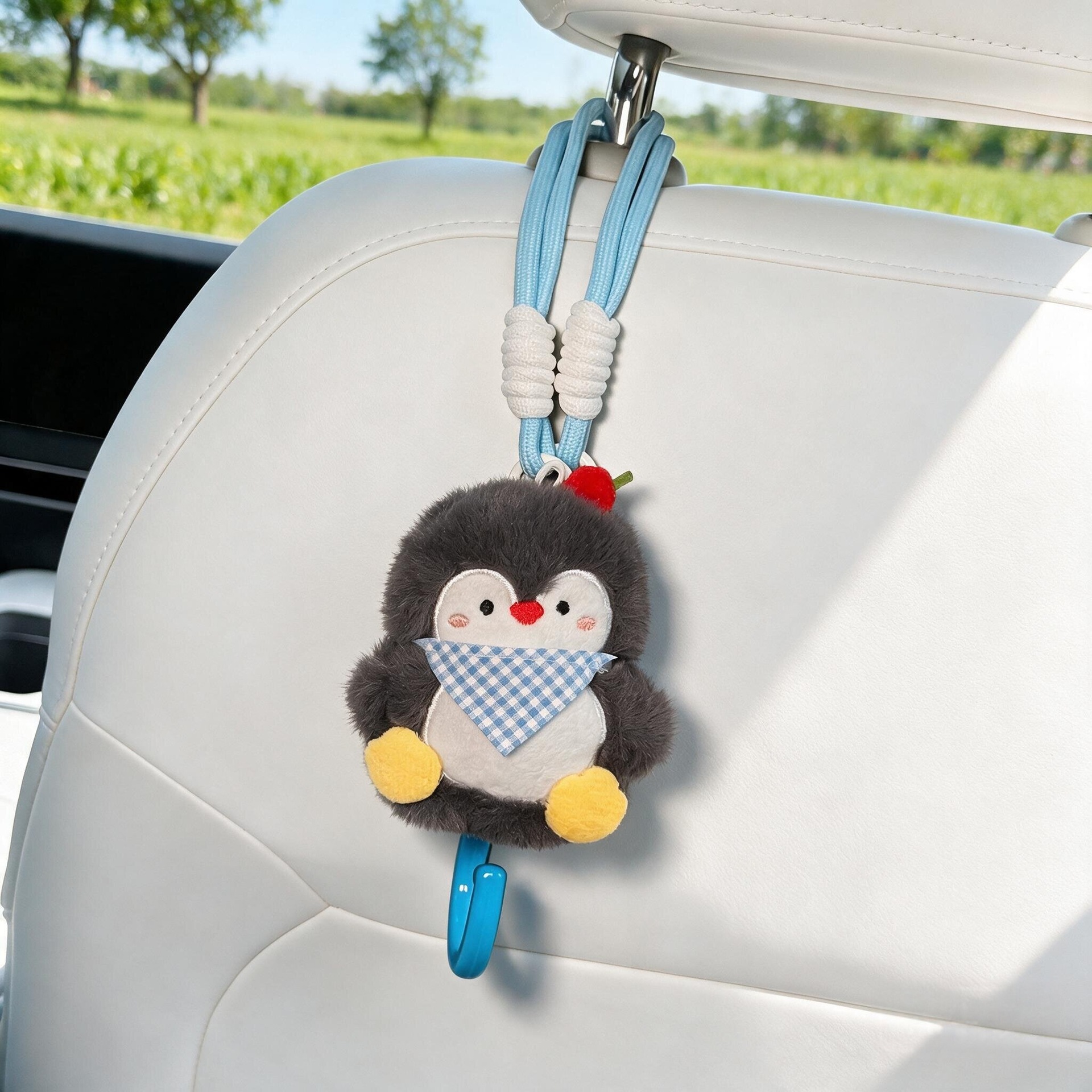 2026 Penguin Car Tissue Holder, Hanging Tissue Box for Front and Rear Car Seats, Cute Car Hook for Women