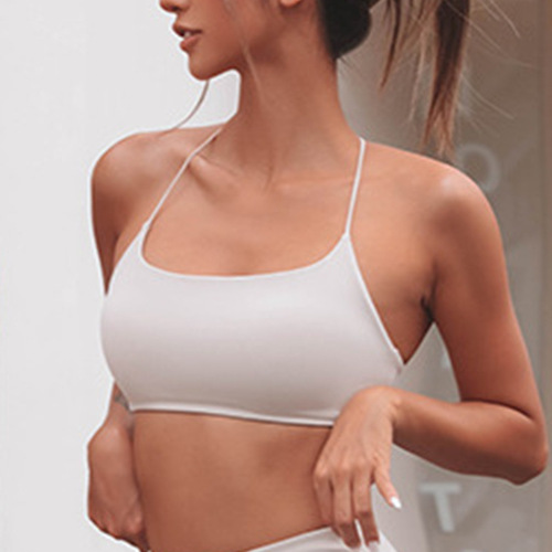 Summer Sexy Yoga Bra with Double Shoulder Clustering Sports Bra for Women, Outerwear Dance Fitness Wear, One Piece Dropshipping