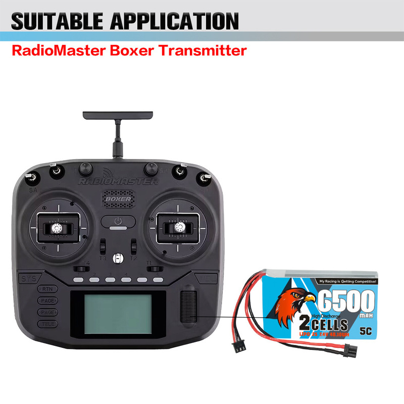 CODDAR Eagle Krypton 6500mah 2S 7.4V RadioMaster BOXER remote control long battery life