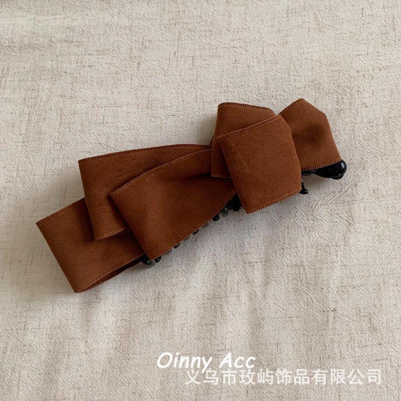 Jennie同款黑色蝴蝶结香蕉夹竖夹高马尾发夹2025年新款发量多头饰|undefined