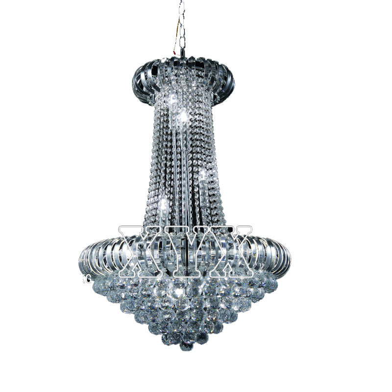 Fabricante nuevo techo de bodas europeo cortina de perlas de hierro forjado lámpara de cristal accesorios de decoración del salón de bodas