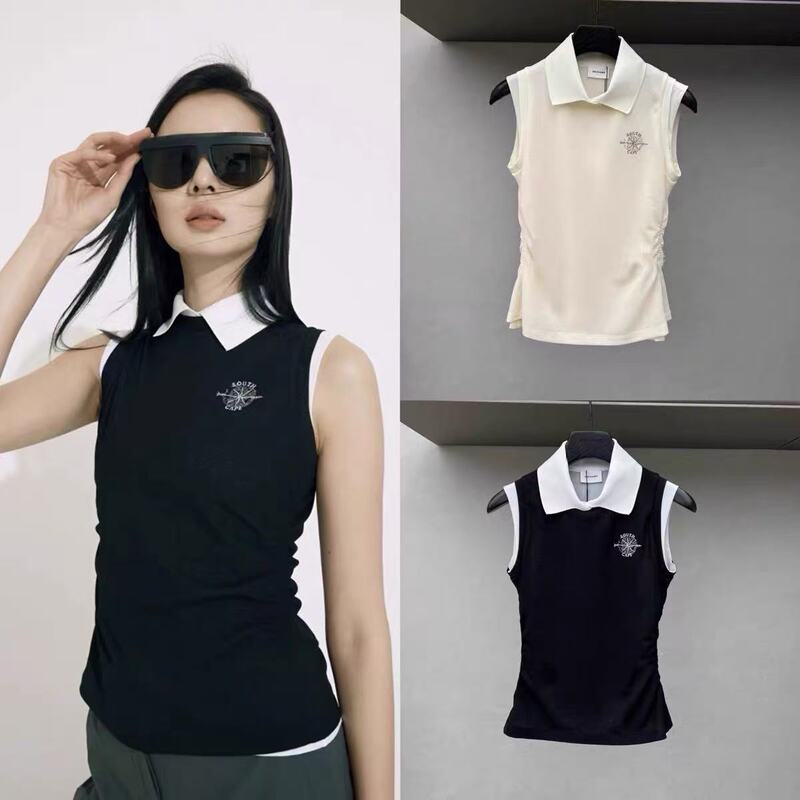 2026 New Summer Ice Silk Golf Women's Sleeveless POLO Vest Slim Fit Breathable Quick-Dry Sports Top 2026 New Summer Ice Silk Golf Women's Sleeveless POLO Vest Slim Fit Breathable Quick-Dry Sports Top