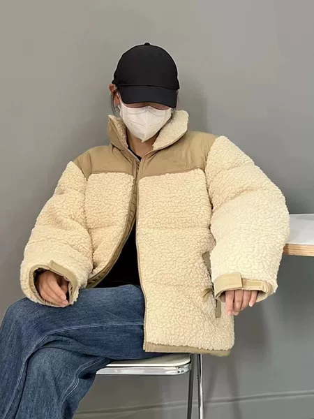 Cross-Border Hot-Selling Cashmere Sports Reversible Cotton Coat for Men and Women Winter Fleece Thickened Warm Bread Jacket Stand Collar