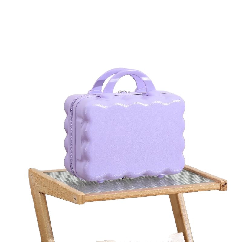 Estuche de cosméticos de 14 pulgadas nuevo maleta pequeña linda bolsa de cosméticos portátil portátil portátil mini almacenamiento de equipaje