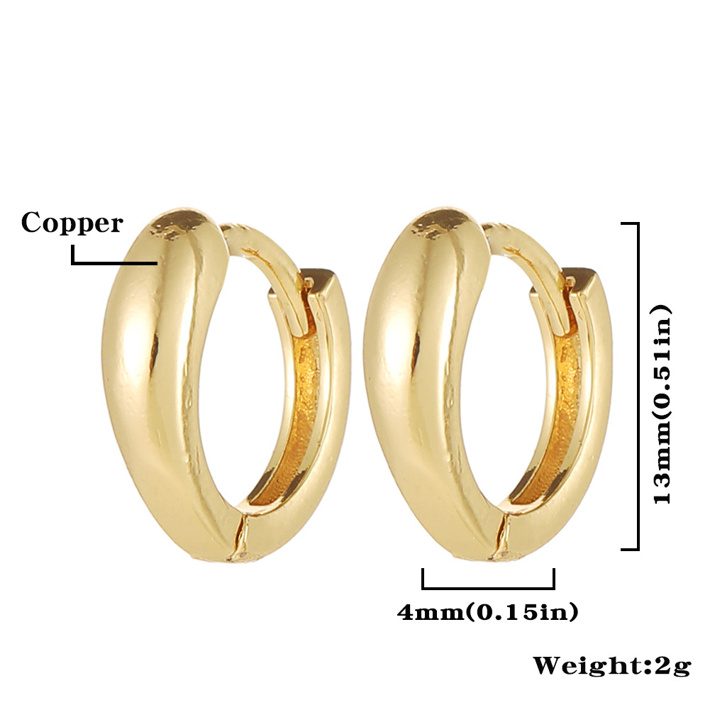 Fashion Geometric Copper Hoop Earrings Plating Copper Earrings