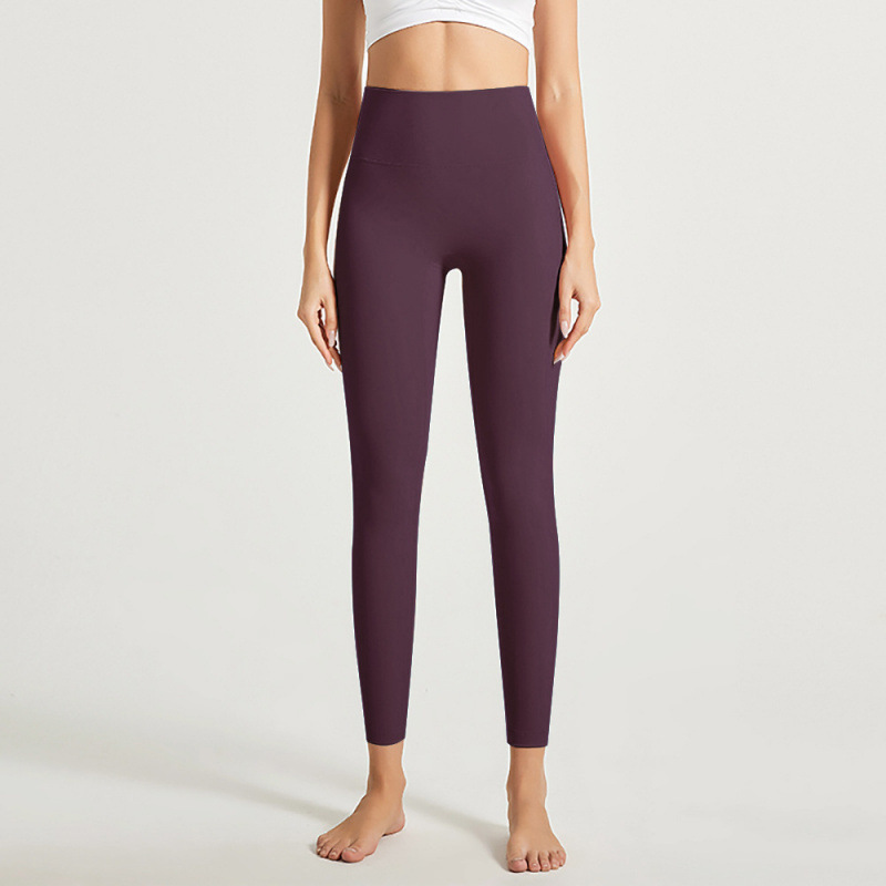 Nuevo cross-border fitness nube sensación ultra suave caderas de cintura alta mujer elástica desnuda sensación deportiva de correr ropa de yoga pantalones al por mayor