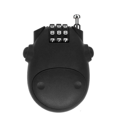 Helmet lock wire rope password lock electric - black-cow-wire-rope-lock-eyeless-model
