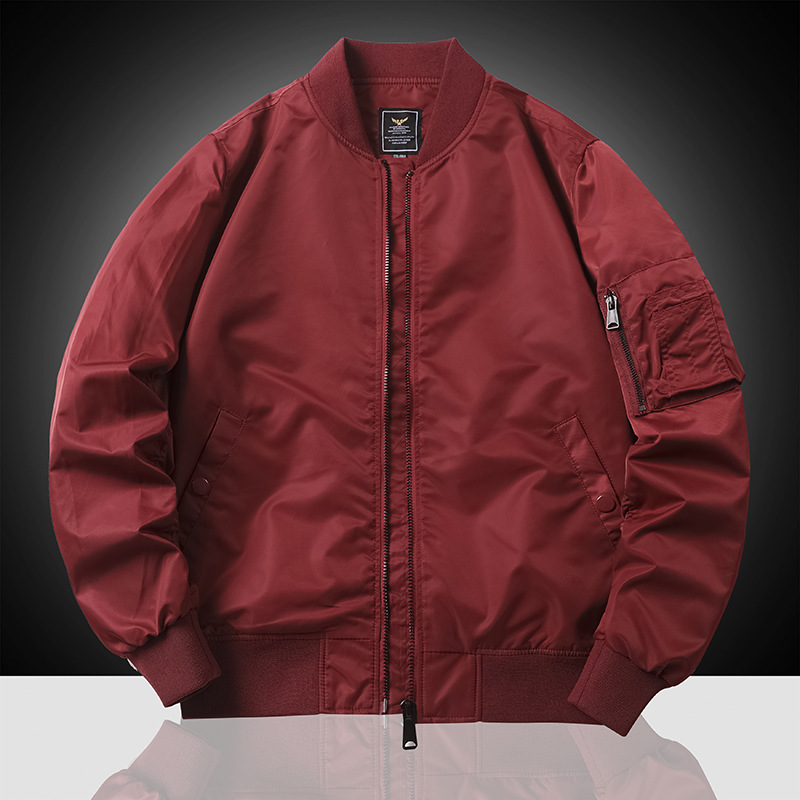 Pilot Jacket Workwear Printed Logo Spring and Autumn Unisex Baseball Jacket Couple Quilted Work Jacket