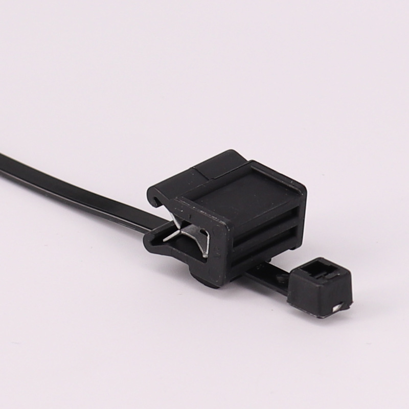 海尔曼太通汽车边缘卡扣紧固反齿尼龙扎带金属片卡紧