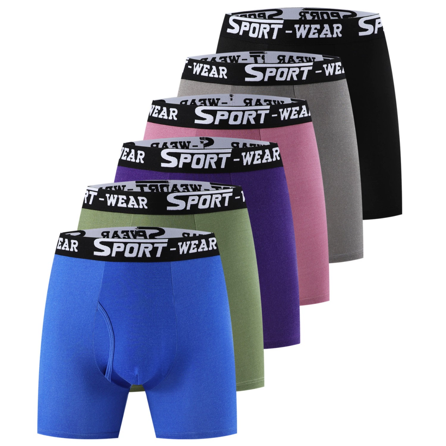 Дропшиппинг модного мужского нижнего белья однотонных цветов, с эластичным поясом, удобные боксеры, быстросохнущие спортивные дышащие шорты