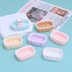 ミニチュアカラーレース収納バスケット手作り diy クリーム接着剤アクセサリー樹脂小物アクセサリーヘアピン材料パッケージ