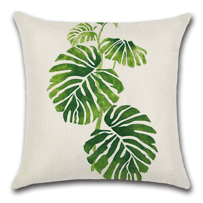 YC Amazonas plantas tropicales flor decoración abrazo funda de almohada casa sofá funda de almohada cojín de hoja de plátano coche