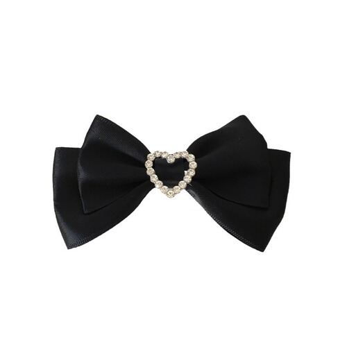 Handcrafted Japanese-style Lolita rhinestone heart bow hair clips, JK-inspired headwear, and delicate, fresh-look hair accessories.