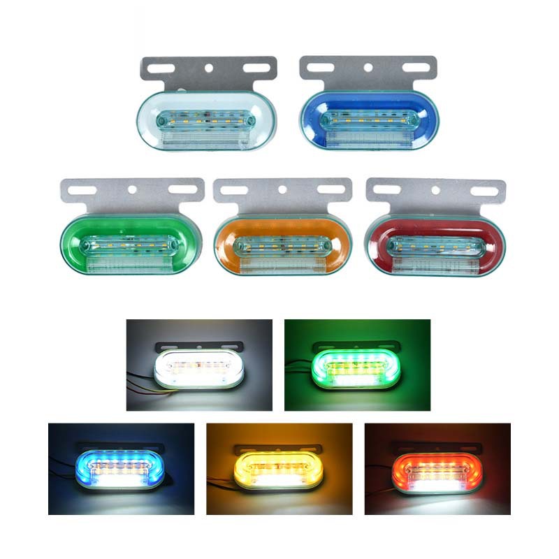 Cross-border 12V 24V LED flowing cargo truck side light red yellow blue green white truck side light