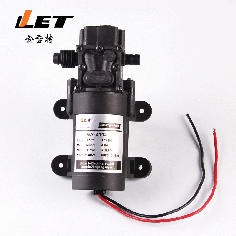 GA-2442 高压电动洗车水泵12v 24v 喷雾隔膜泵 批发