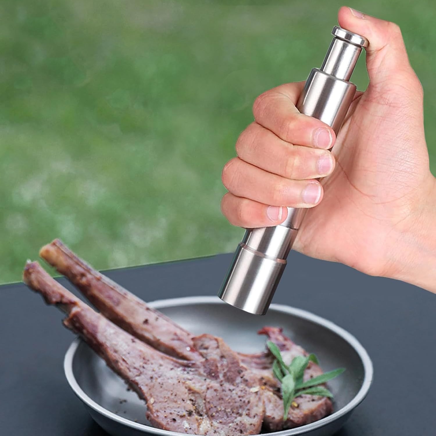 Molino de pimienta manual de acero inoxidable Molino de pimienta de prensa manual Molino de pimienta doméstico Molino de pimienta negro en stock